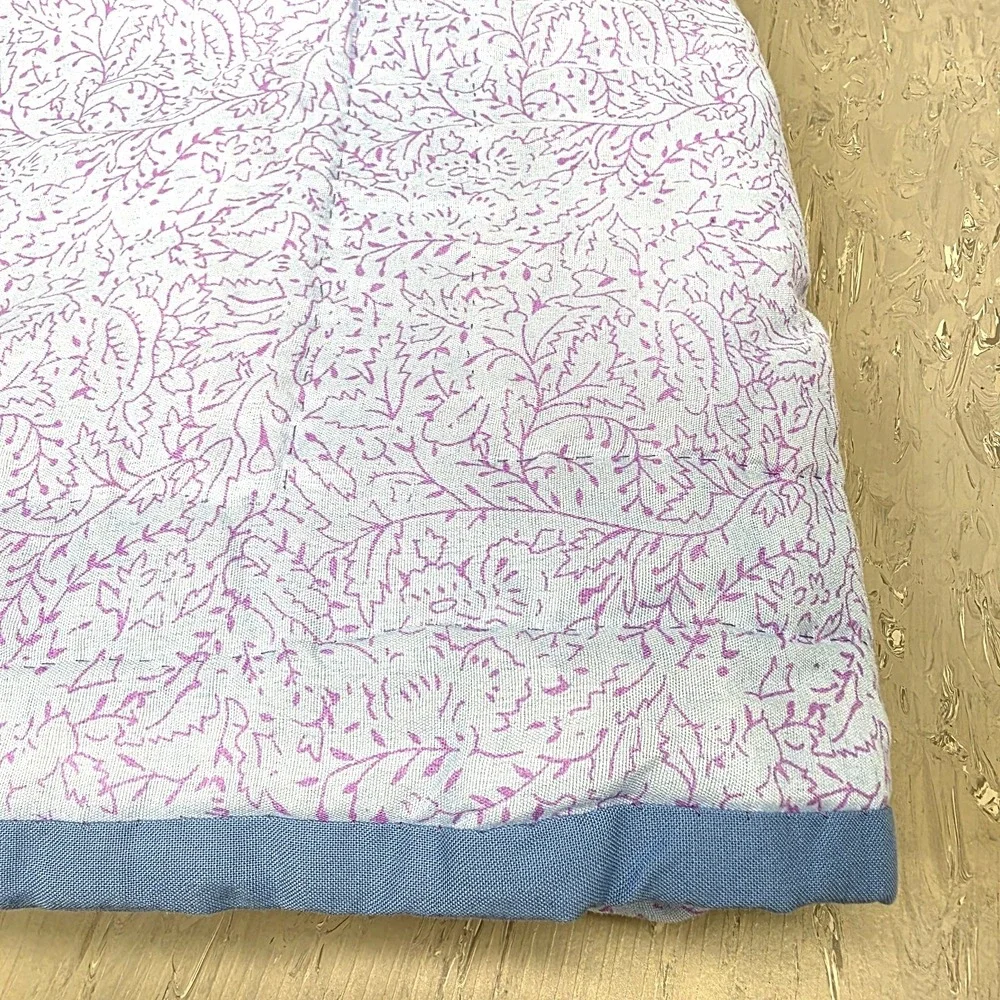 Vtg 80/90s Handmade Patchwork Quilt 80x80 Full Queen Country Cottagecore Floral